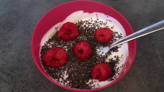 Easy low carb keto yogurt breakfast bowl recipe idea