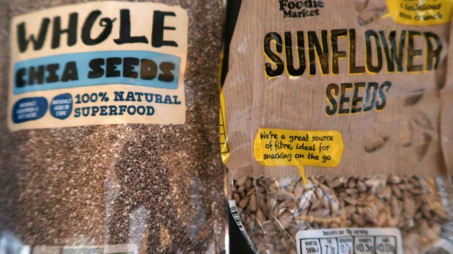Seed options - chia seeds and sunflower seeds