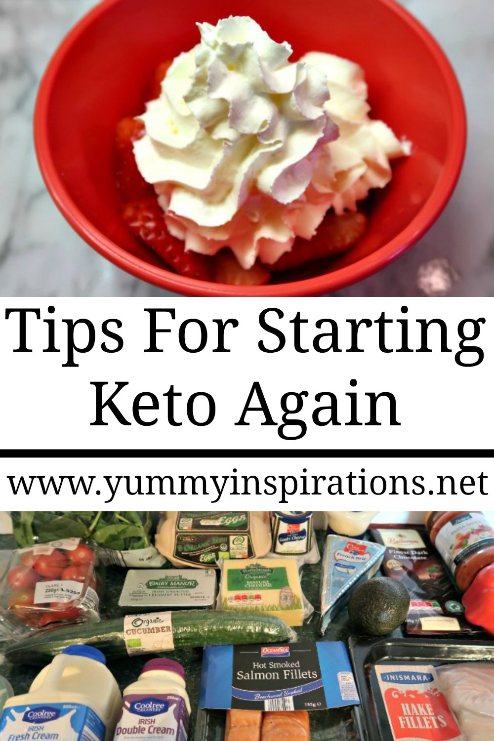 Starting Keto Again – How to start the keto diet over again – Plan and Tips for getting back on track with the Low Carb, Ketogenic Diet Lifestyle, getting back into Ketosis and easy meal ideas.
