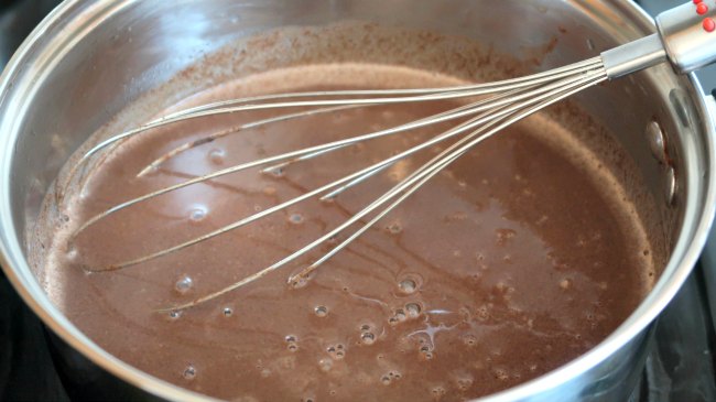 Warm chocolate pudding