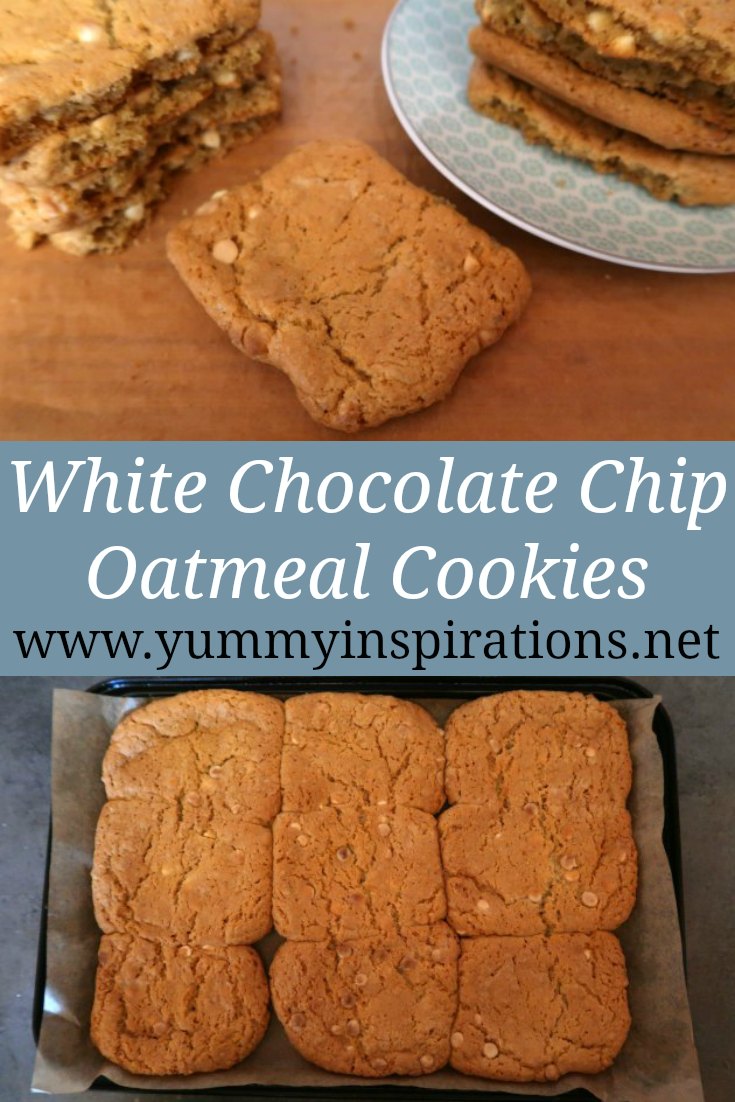 White Chocolate Chip Oatmeal Cookies Recipe - How to make easy white chocolate cookies - with the full video tutorial. 