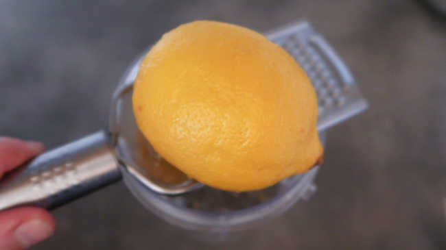 Grating lemon zest