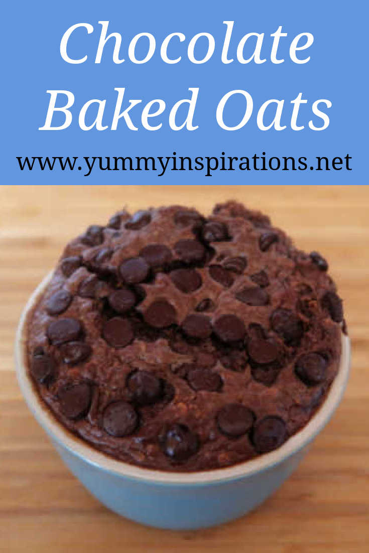 Chocolate Baked Oats Recipe – How To Make Easy Baked Oatmeal For One (with no banana!) – quick healthy breakfast or dessert – with the video.
