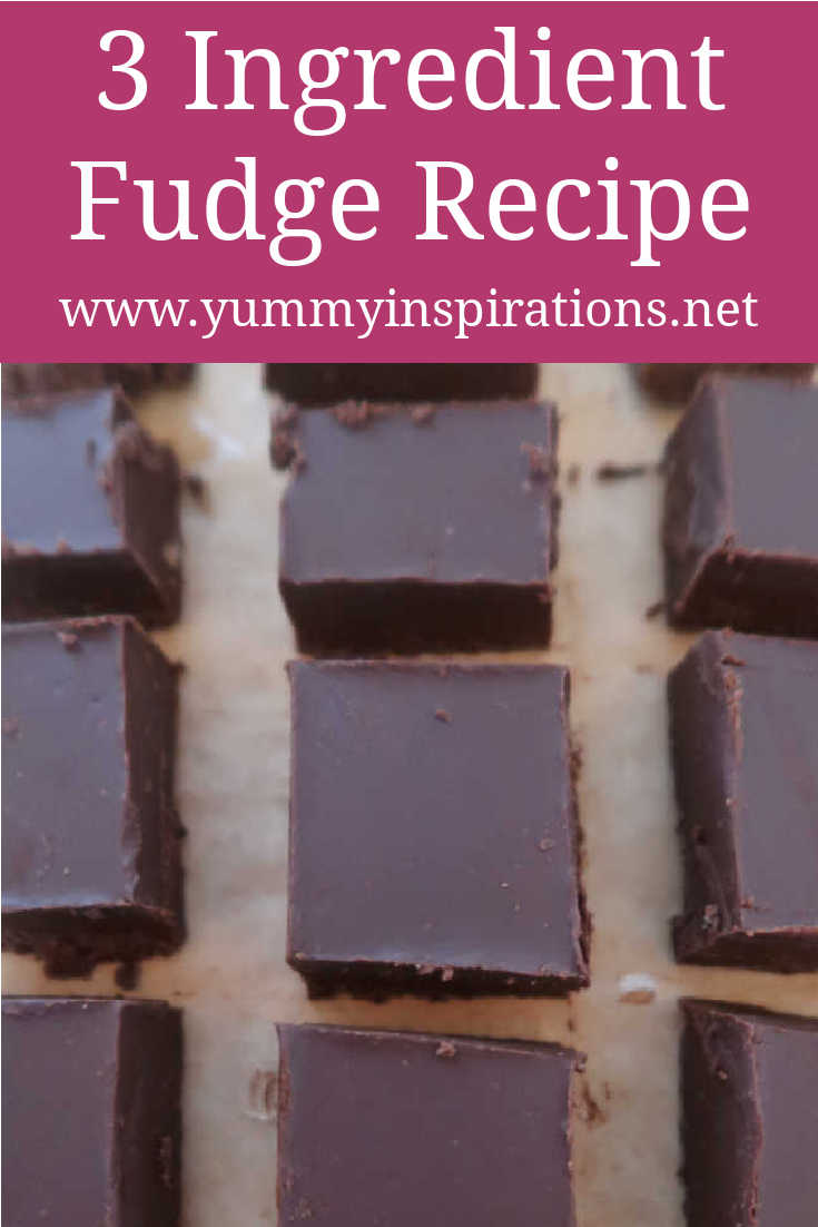 Easy 3 Ingredient Fudge Recipe - How to make a quick no bake chocolate peanut butter dessert with only 3 ingredients - with the video.