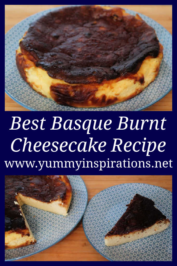 Best Basque Burnt Cheesecake Recipe - How to make an easy and silky smooth cheesecake dessert with only 7 ingredients - with the full video tutorial.