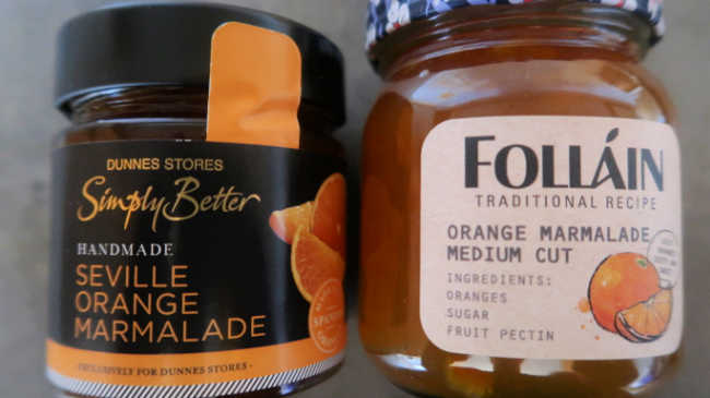 Bottles of marmalade