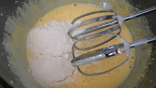 Whisking in coconut flour