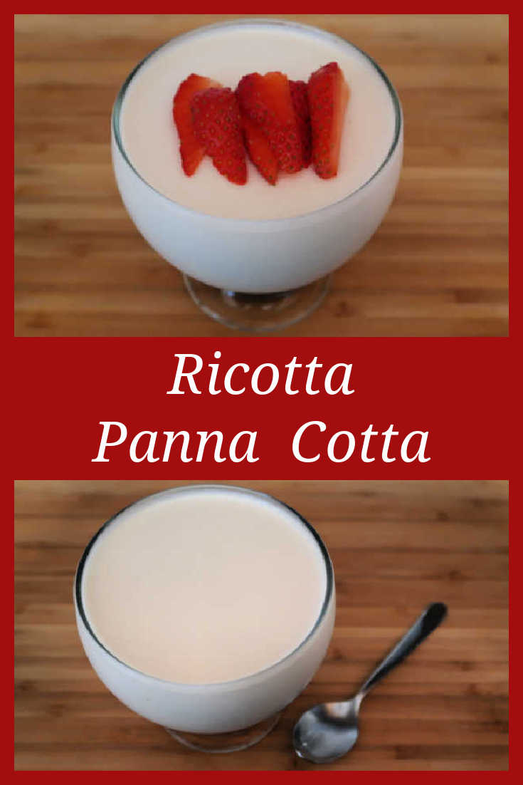 Ricotta Panna Cotta Recipe - How to make an easy no bake dessert with ricotta cheese and gelatin - with the video tutorial. 