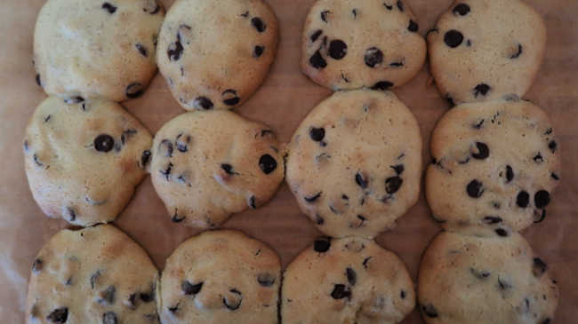 Tray of fresh home baked cookie dessert