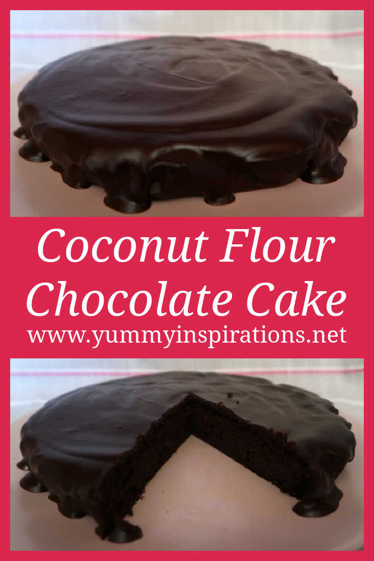 Coconut Flour Chocolate Cake Recipe - Easy Gluten Free Flourless Cake with coconut flour - with the video.