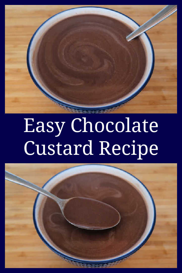 Easy Chocolate Custard Recipe - How to make an easy chocolate custard dessert with cocoa powder, chocolate, cream and a few more simple ingredients - with the video tutorial. 
