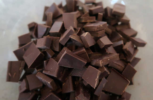 Chopped chocolate