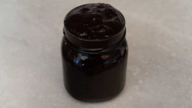 Frozen Blueberry Jam Recipe - How to make easy homemade jam with blueberries and chia seeds
