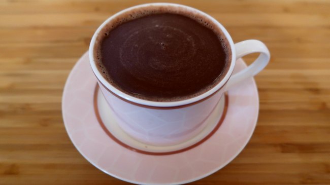 Almond milk hot chocolate