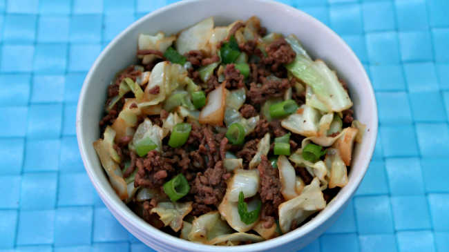 Egg roll in a bowl