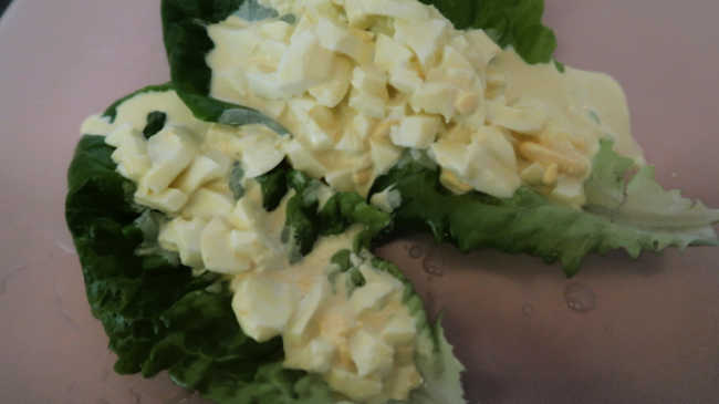 Egg salad lettuce cups