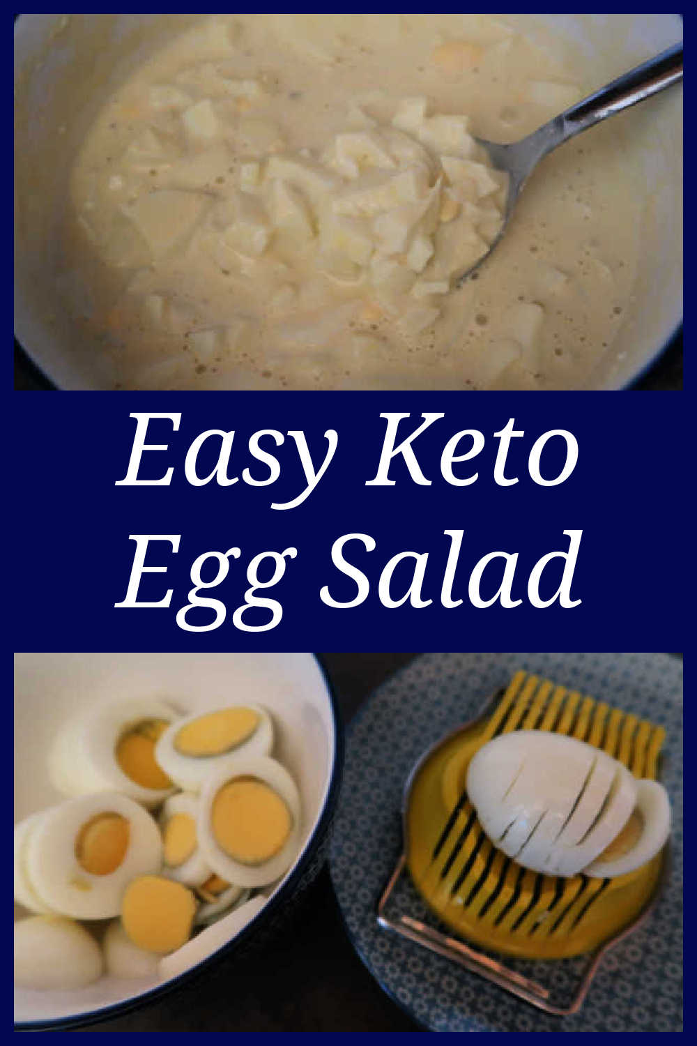 Keto Egg Salad Recipe - How to make the best easy low carb egg salad with only 4 ingredients - with the video tutorial. 