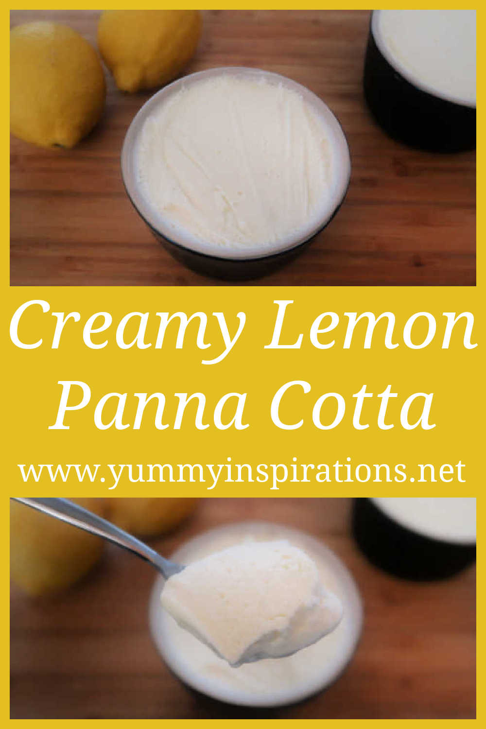 Lemon Panna Cotta Recipe - How to make a great, super easy and creamy dessert with lemons - with the video tutorial.