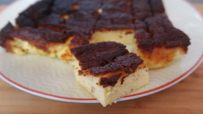 High protein desserts - lemon custard cake