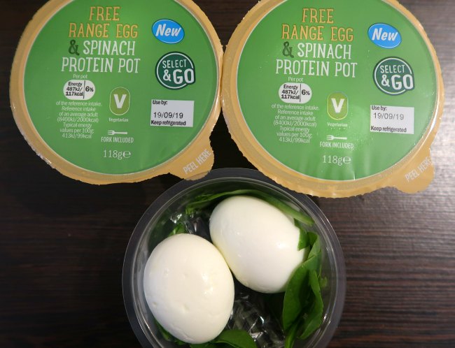 Hard boiled eggs protein pot