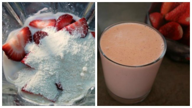 Shake or smoothie with low carb protein powder