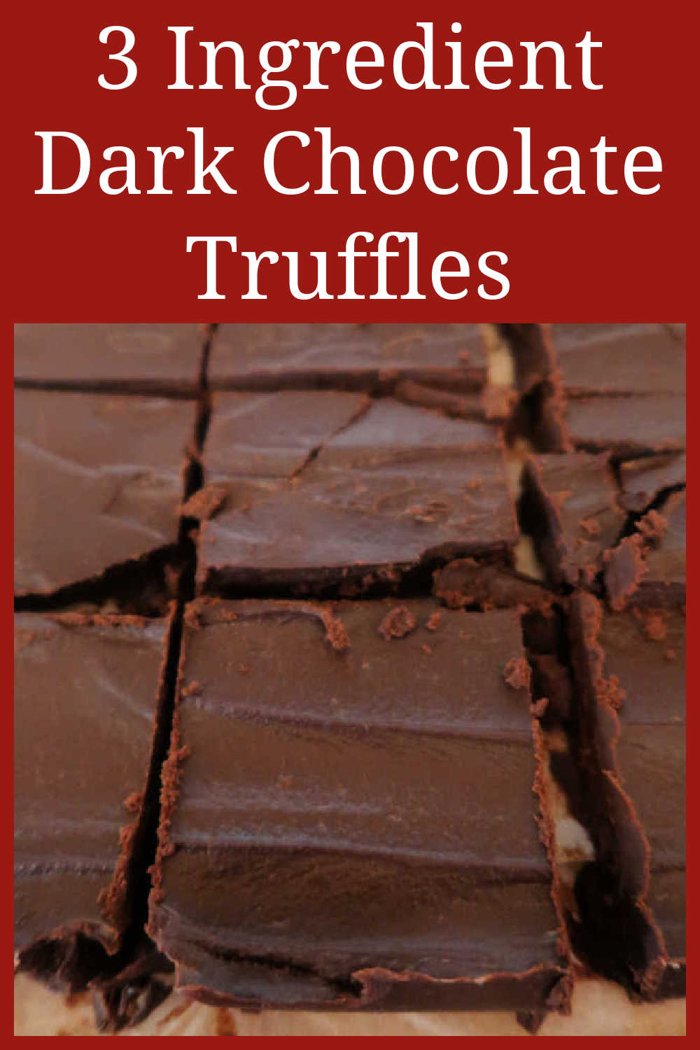 Dark Chocolate Truffles Recipe - How to make the best easy homemade truffle dessert with only 3 ingredients - with the video tutorial.