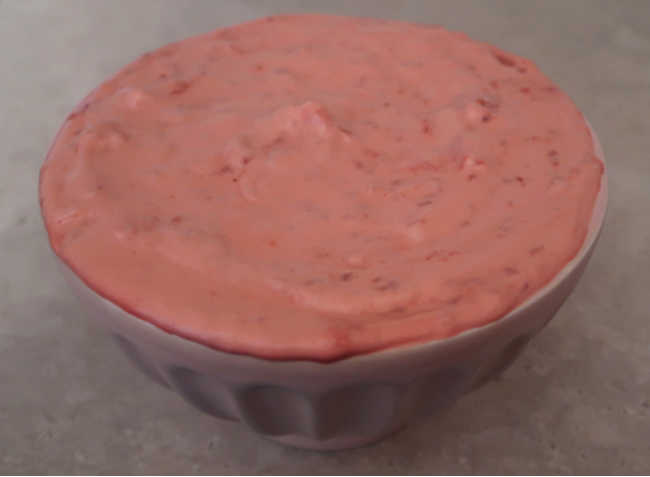 Raspberry and whipped cream mousse