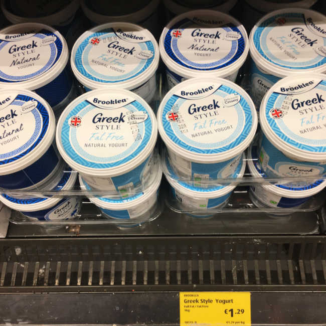 Greek Yogurt at grocery stores