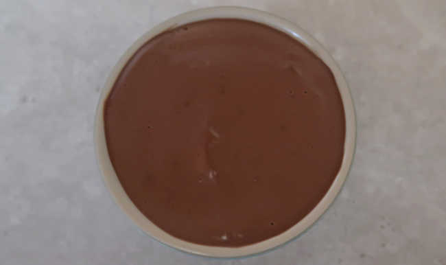 Ingredients for Greek yogurt chocolate pudding mousse dessert recipe