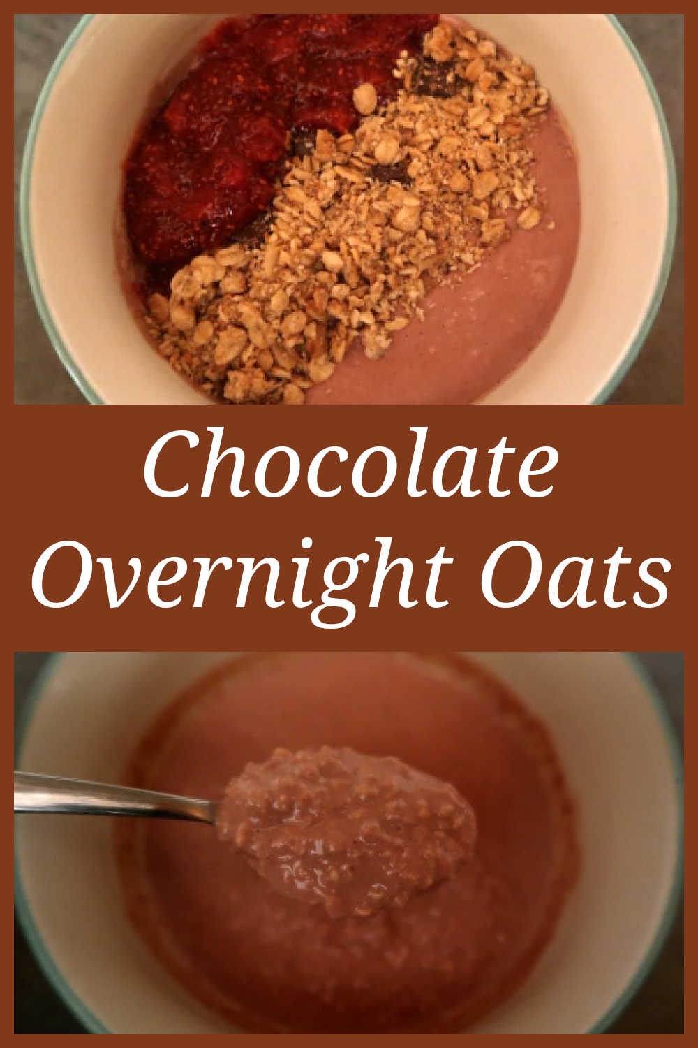 Chocolate Overnight Oats Recipe - How to make a decadent easy and healthy overnight oat breakfast bowl with milk & yogurt - Cheap Breakfast Recipes.