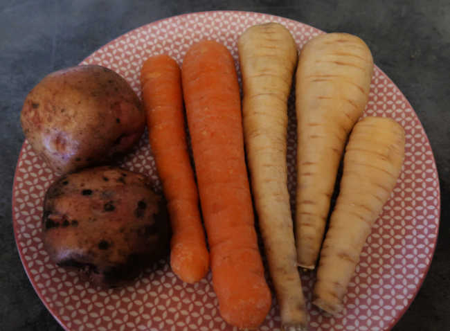 Healthy soup ingredients - root vegetables options