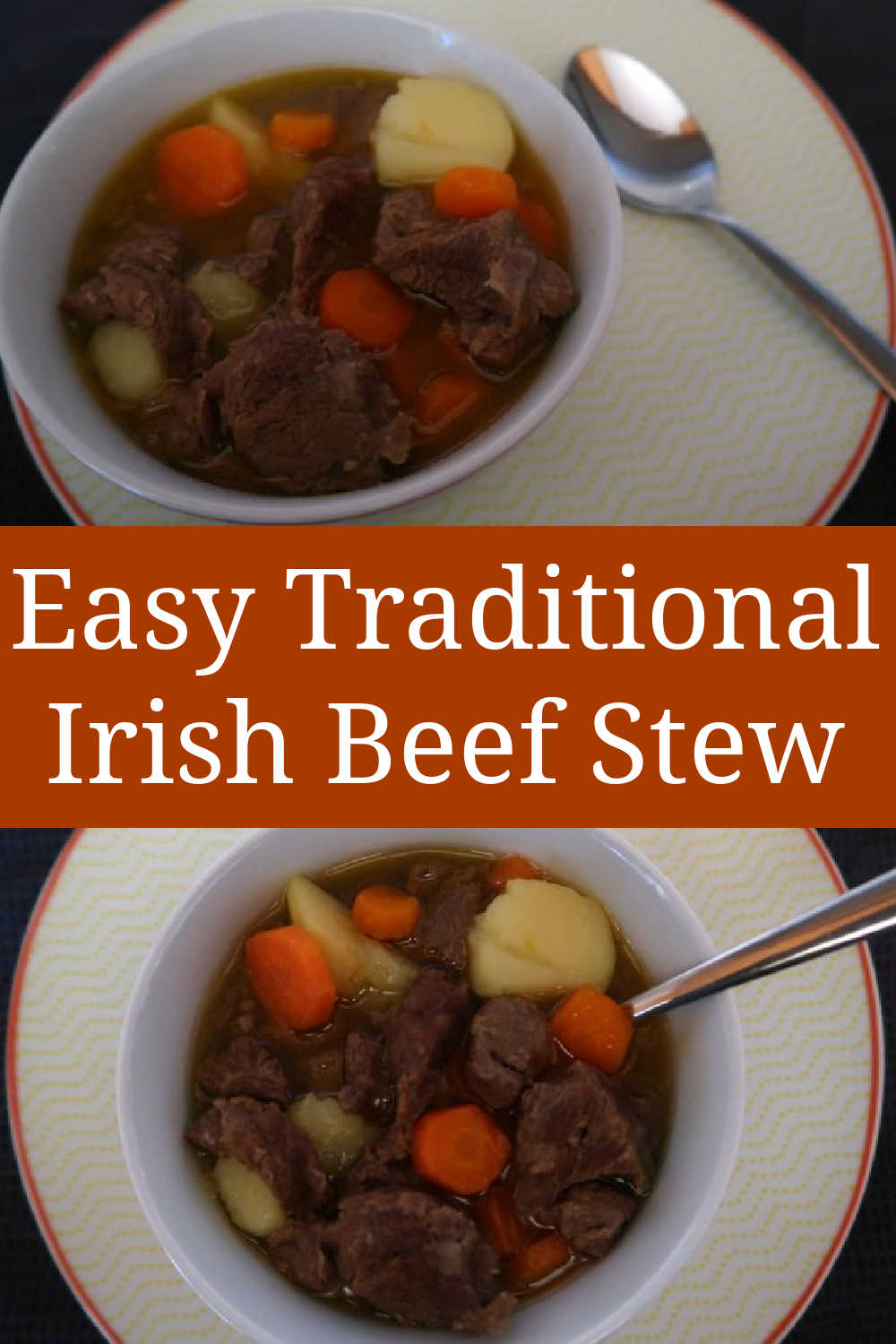 Irish Beef Stew Recipe - Easy Authentic & Traditional Irish Stew With Beef - the perfect winter warmer dinner meal idea.