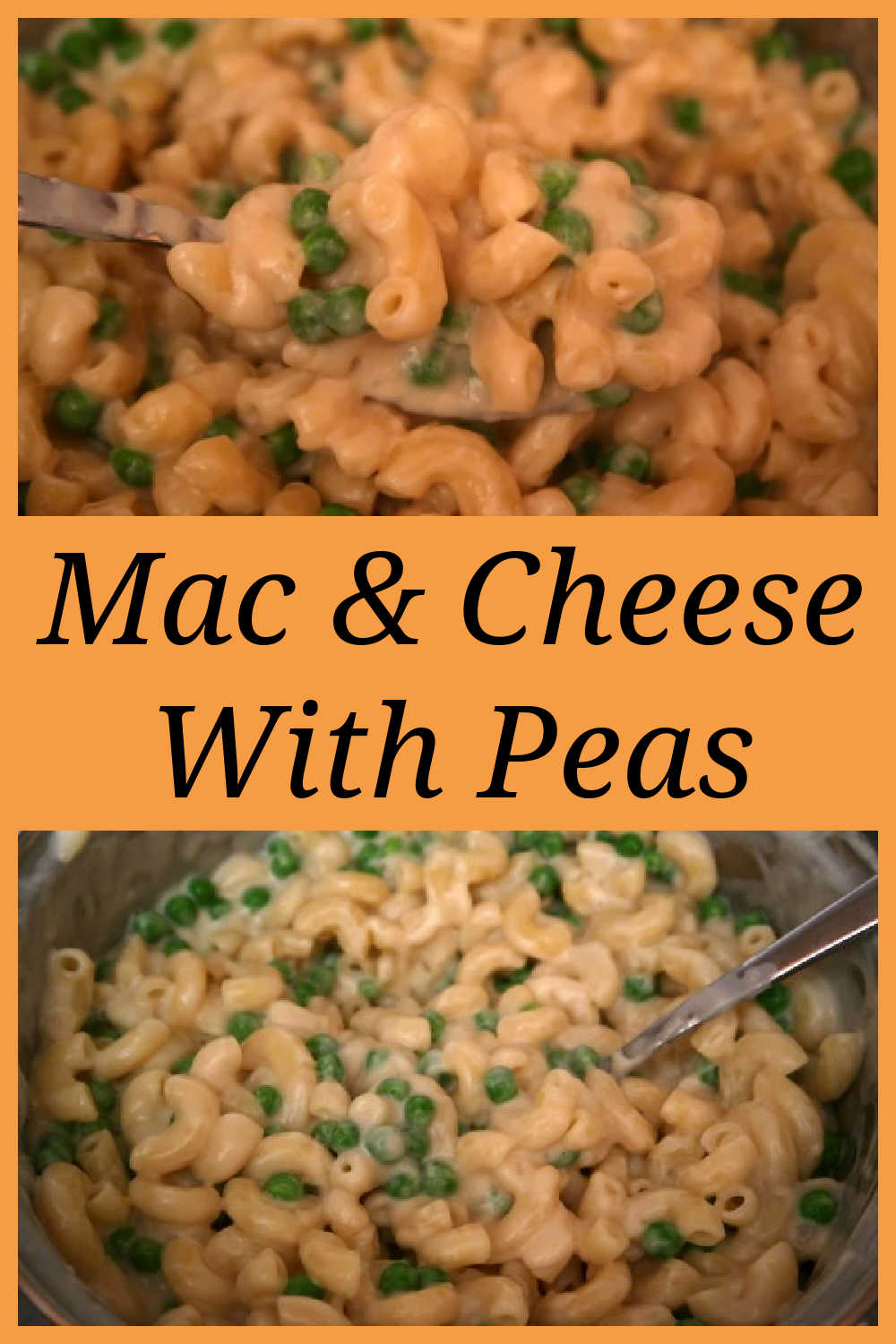Mac And Cheese With Peas Recipe - Easy Budget Friendly One Pot Comfort Food Meals For Dinner - cheesy macaroni and peas - with the video tutorial.