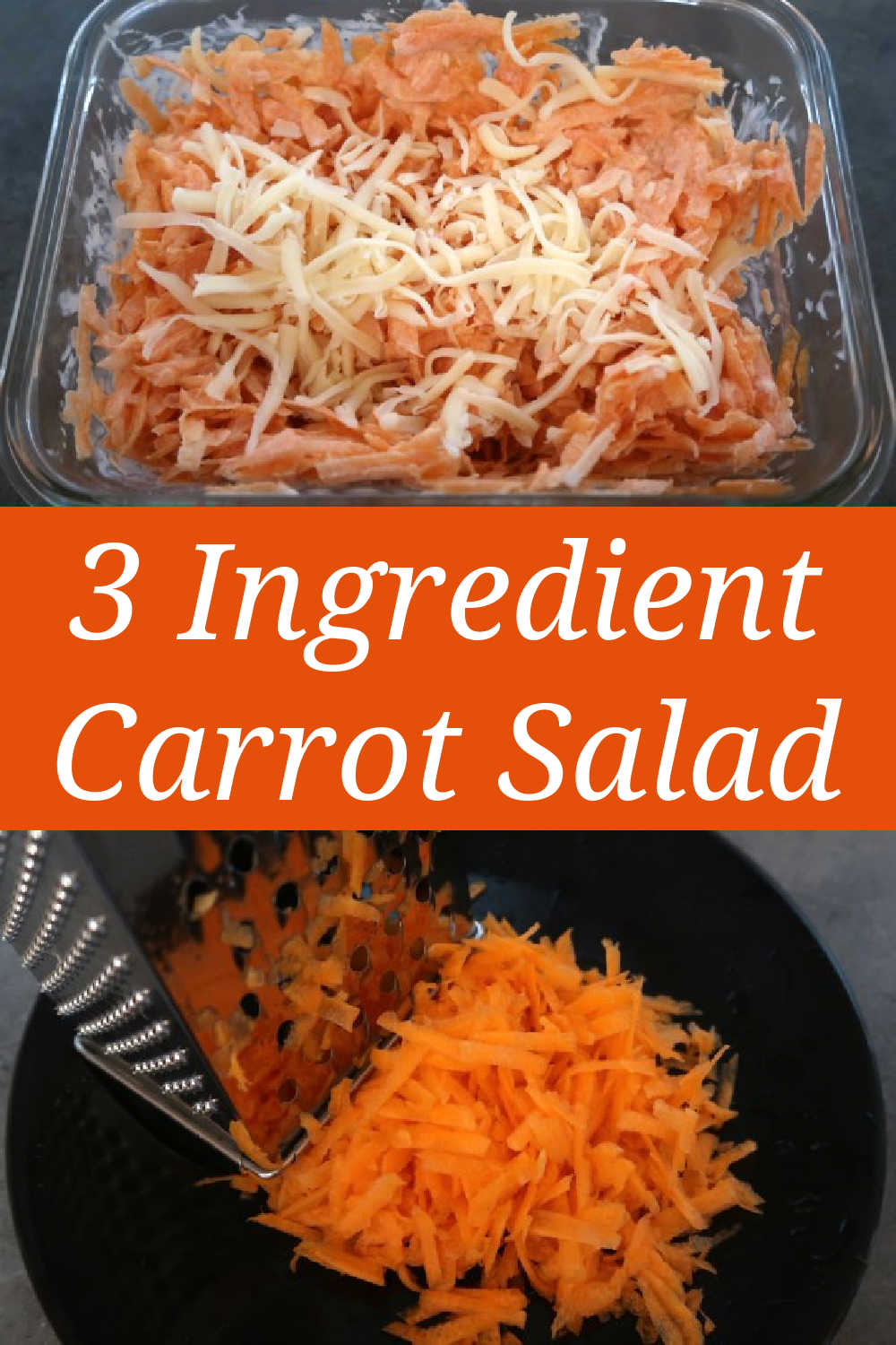 Simple Carrot Salad Recipe - The Best Easy and Creamy 3 Ingredient Healthy Grated Carrot Salad with the video tutorial.