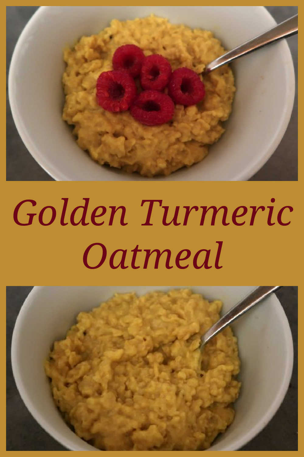 Turmeric Oatmeal Recipe - How to make quick turmeric golden milk oats porridge for an easy budget friendly breakfast - with the full video tutorial.
