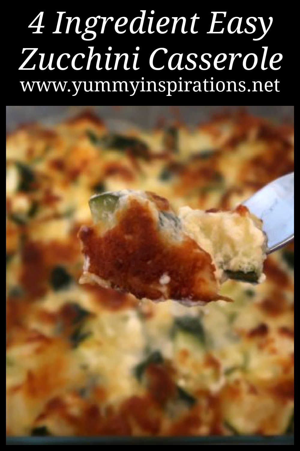 4 Ingredient Easy Cheesy Zucchini Casserole Bake Recipe