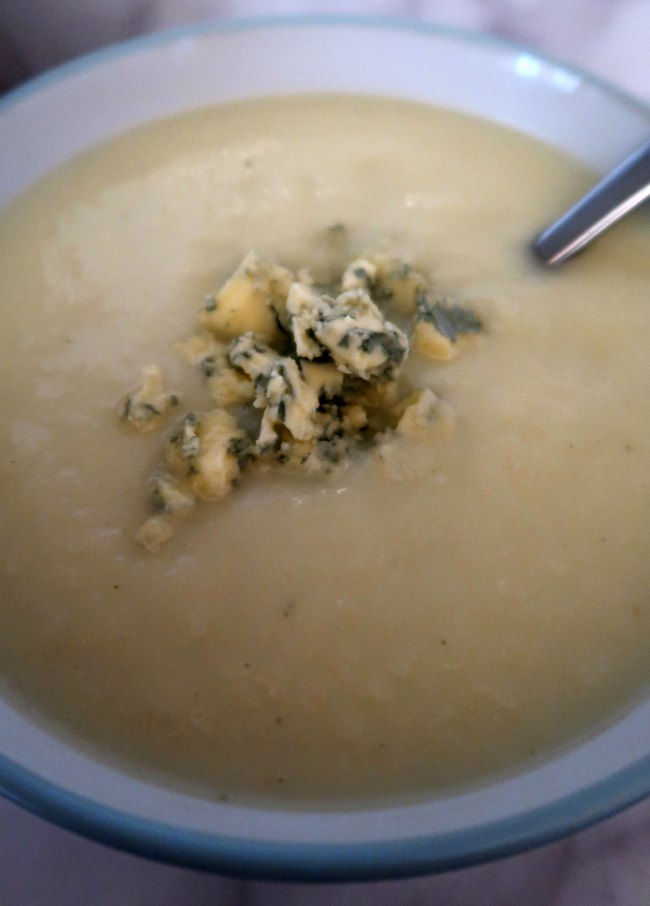 Bowl of creamy healthy cauliflower soup