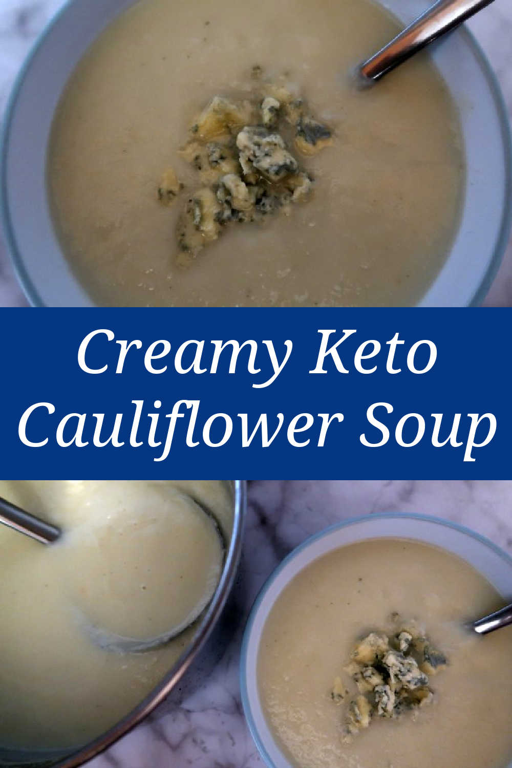 Keto Cauliflower Soup Recipe - How to make the best easy and creamy low carb friendly cheese loaded soup - with the video tutorial.