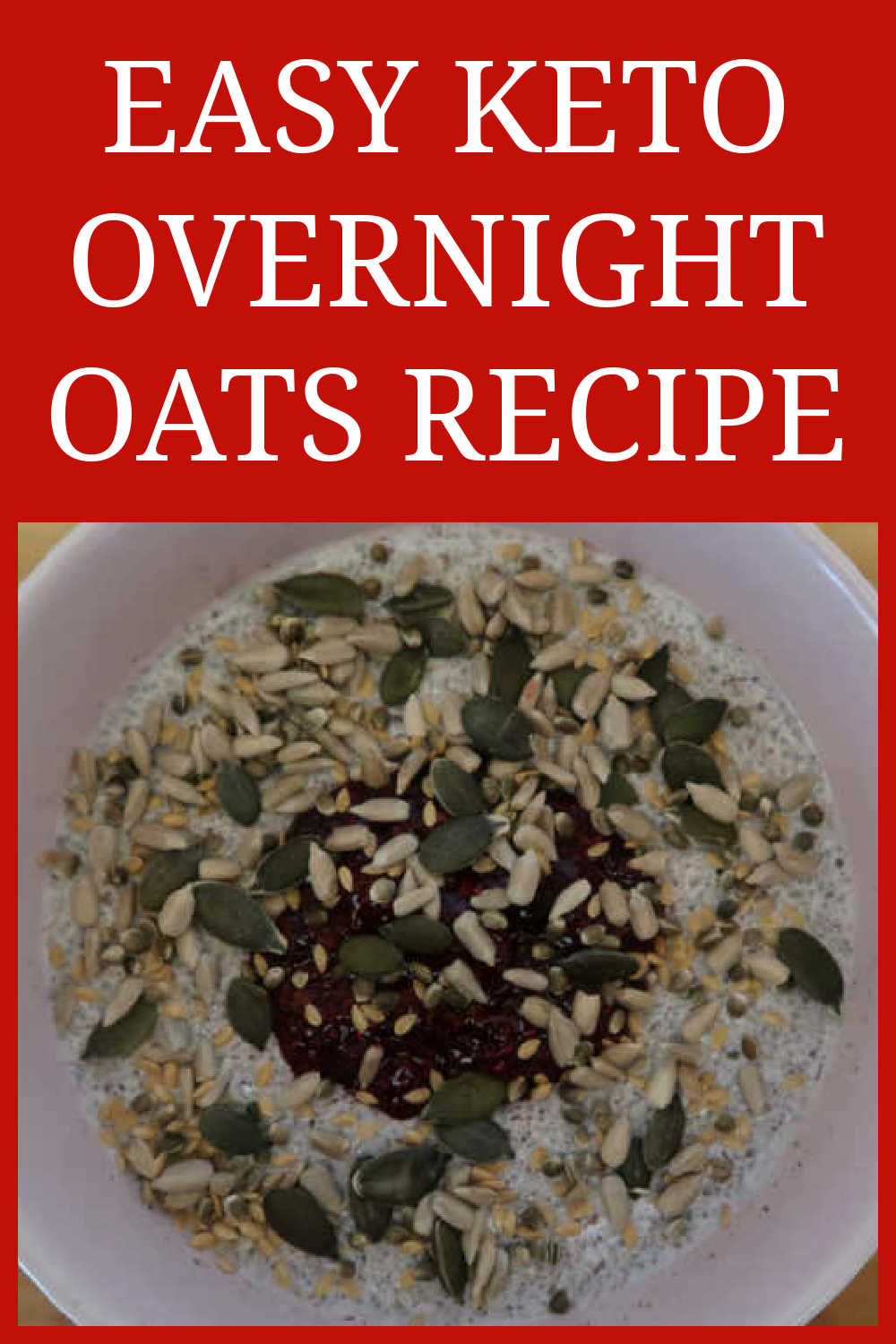 Keto Overnight Oats Recipe - How to make easy low carb friendly oatmeal substitute for breakfast with chia seeds and Greek yogurt - with the video tutorial.