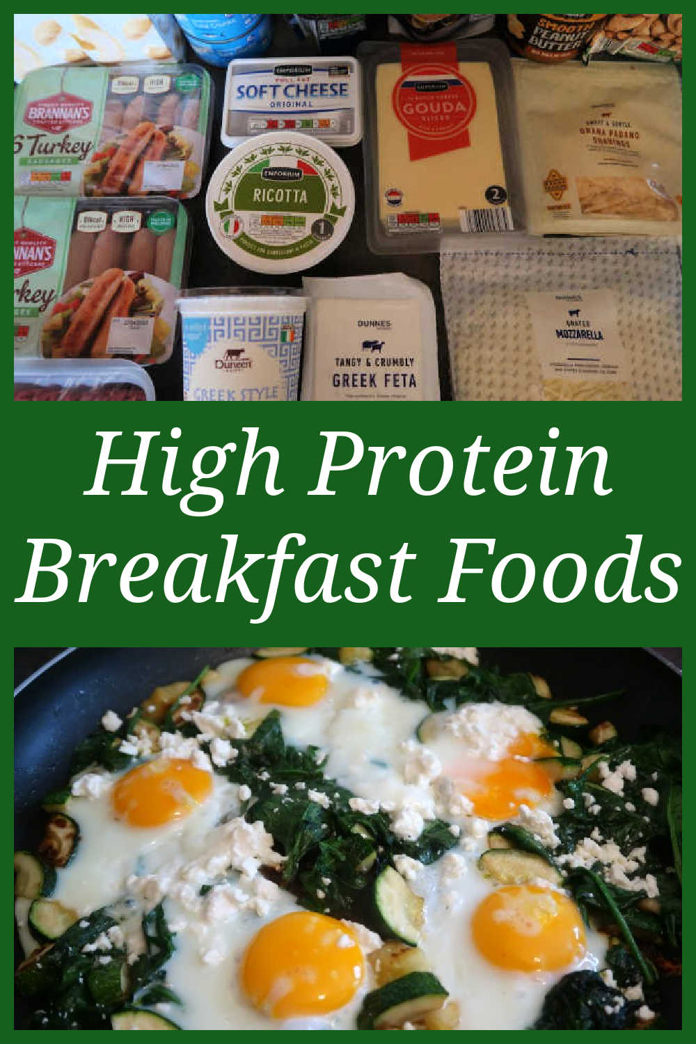 High Protein Breakfast Foods - best easy ideas and recipes for breakfasts that are naturally high-protein, filling and delicious - with a video.