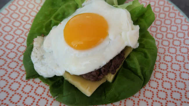 High protein breakfast foods - breakfast burger