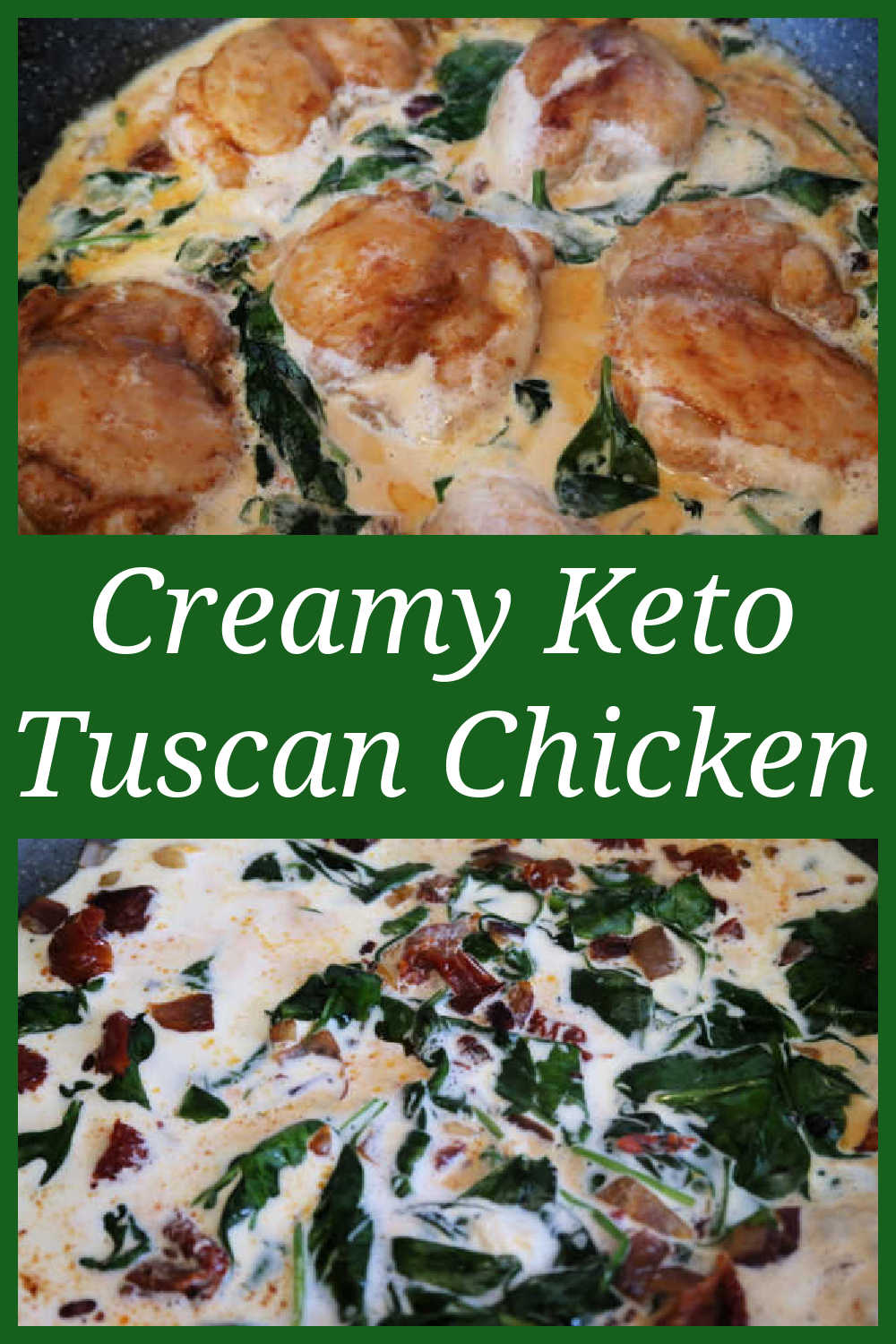 Keto Tuscan Chicken Recipe - How to make the best easy, creamy low carb friendly one pan chicken dinner in under 30 minutes - with the video tutorial.