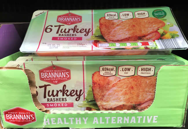 Turkey bacon packages