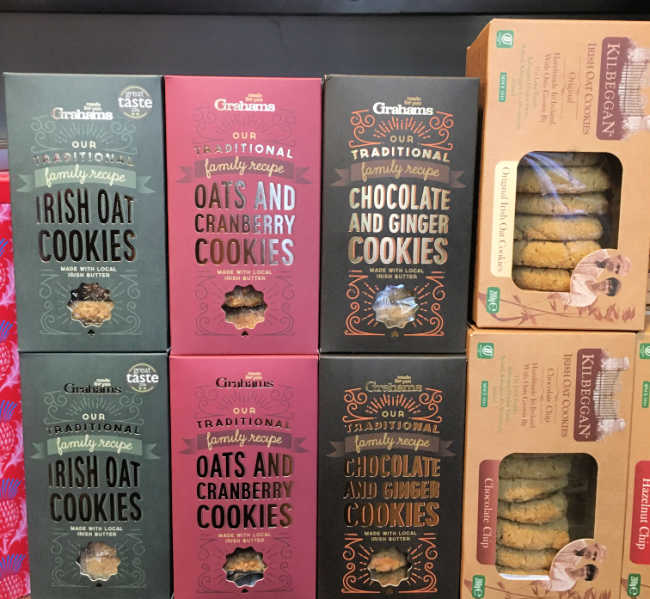 Oat cookies selection