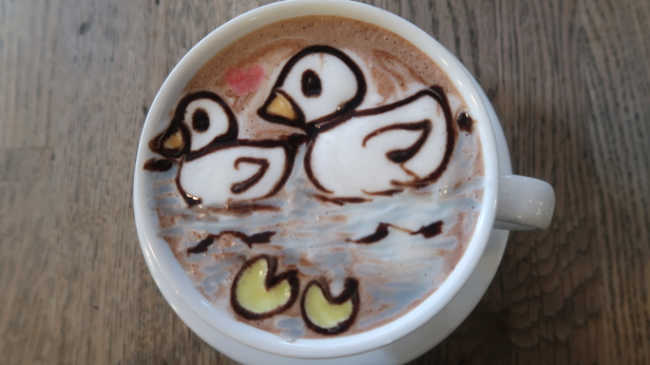 Coffee art or latte art