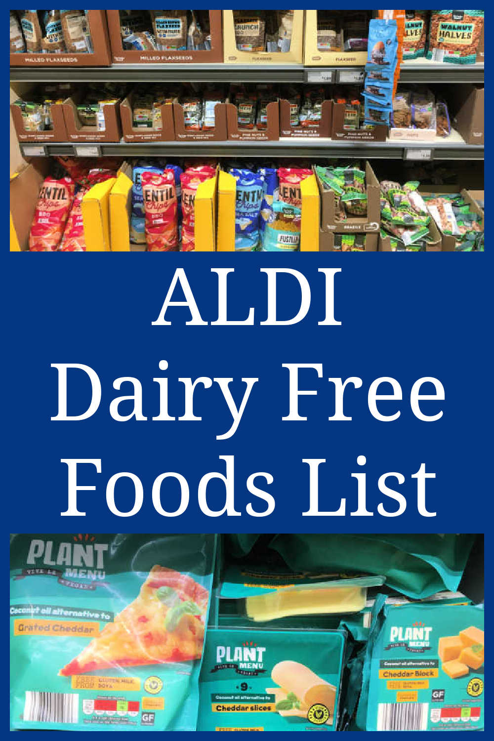 Aldi Dairy Free Foods List - The best dairy-free food finds to put on your shopping list - with a video tour of the top products at my local store.