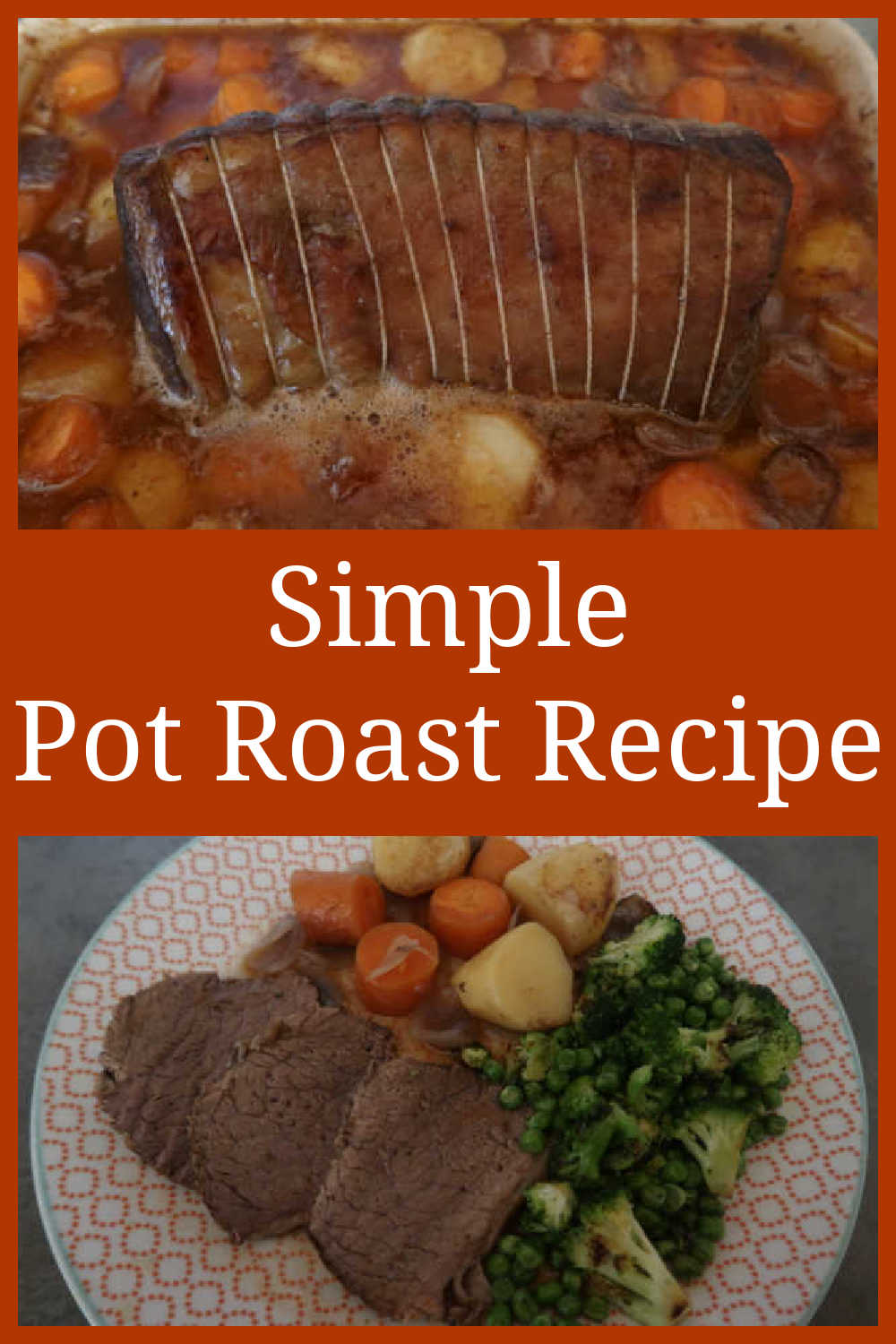 Simple Pot Roast Recipe - How to make the best ever easy pot roasted beef in the oven that's the perfect classic comfort food meal - with the video tutorial.
