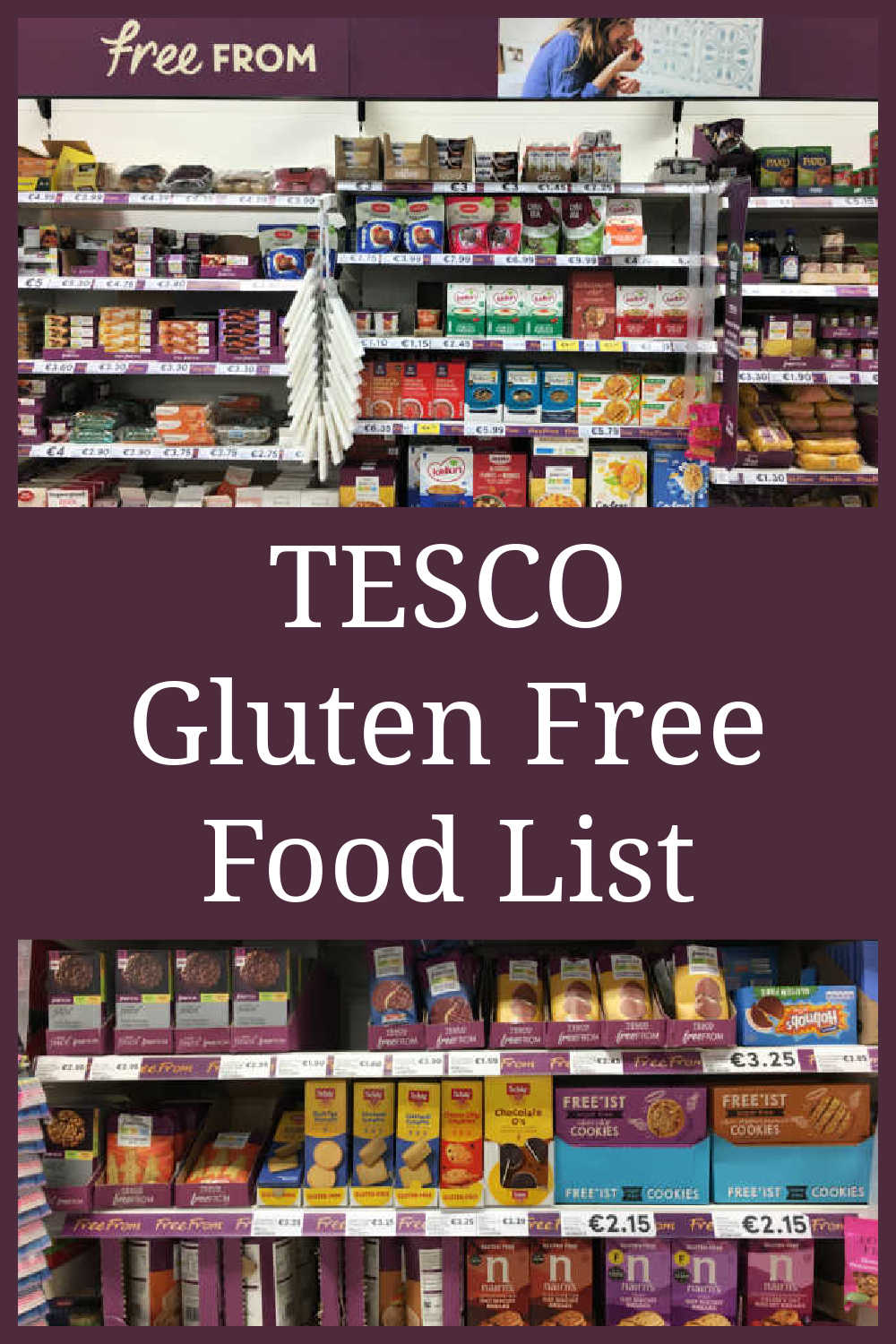 Tesco Gluten Free Food Product List - gluten-free and wheat-free groceries from Tesco's - with a video of a tour around my local store.