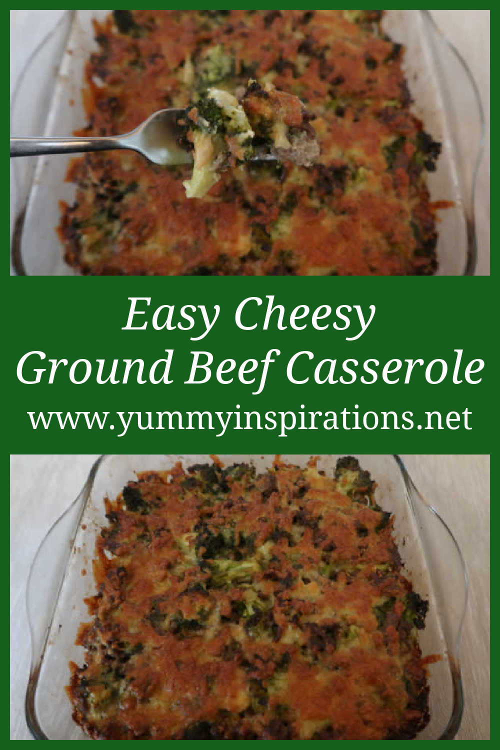 Easy Ground Beef Casserole Recipe - How to make a Hearty and Cheesy Family Weeknight Dinner with broccoli - with the full video tutorial.