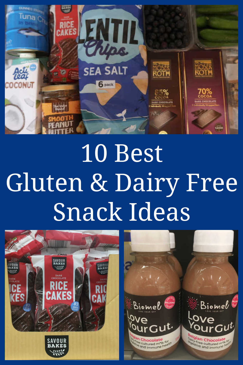 10 Gluten Free Dairy Free Snacks - Best Easy Snack Ideas - including healthy and delicious foods that are dairy-free and gluten-free.
